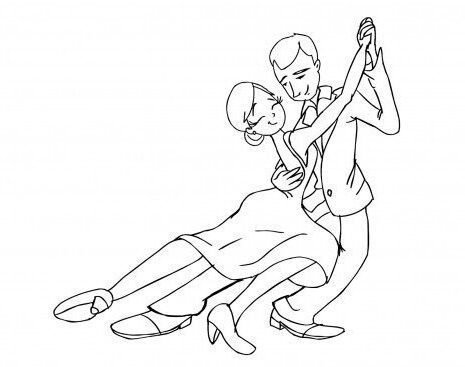 DIBUJO DE BAILARINES